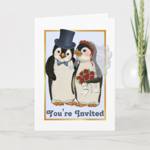 Convite Casamento com pinguins... Você é Convidado