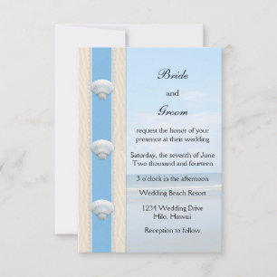Convite Casamento com praia de Seashell