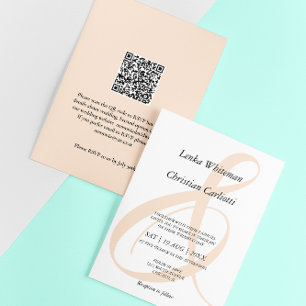 Convite Casamento com QR-Code e E comercial em Pele de Pês