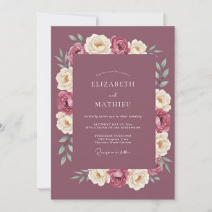 Convite Casamento com Ranunculus de Amora