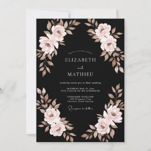 Convite Casamento com Ranunculus Eucalipto e Champanhe Pre