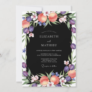 Convite Casamento com Ranunculus Eucalipto Roxo Amora Pret