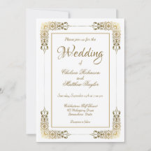 Casamento com rendas Douradas do Ornamentado Elega