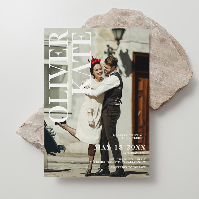 Convite Casamento com Retro Photo Magazine (Criador carregado)
