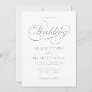 Convite Casamento com Roteiro Clássico Elegante