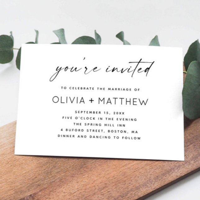 Convite Casamento com Roteiro Minimalista - Código QR Mode (Criador carregado)