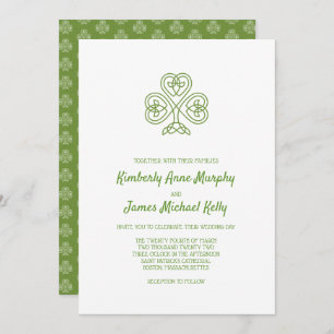 Convite Casamento com Shamrock Celtic Knot