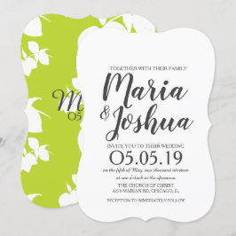 Convite Casamento com Silo de Limão Verde Brilhante Fresco