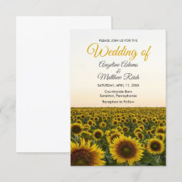 Convite Casamento com Solas Florais Elegante de Flor Sun