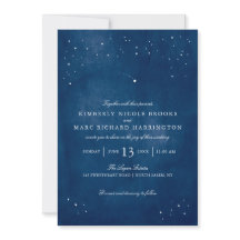 Casamento com Star Blue Watercolor