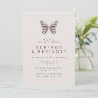 Casamento com Taupe de Borboleta Borboleta Moderna