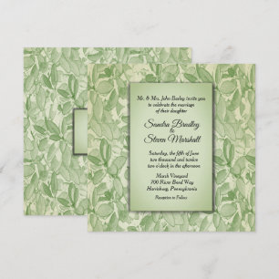 Convite Casamento com Tema Vintage Verde Oliva