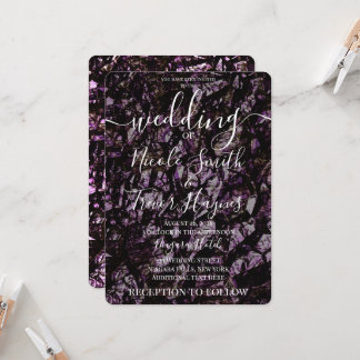 Convite Casamento com Textura Grunge Rochosa