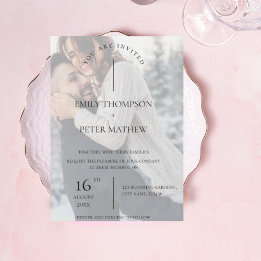 Convite Casamento com Tipografia de Efeito Fotográfico do