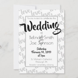 Convite Casamento com Tipografia de Script Moderno