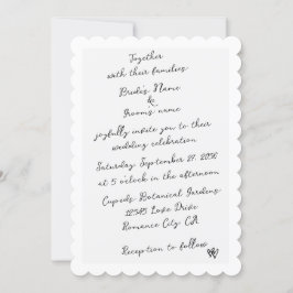 Convite Casamento com Tipografia Escrita Manuscrita de Man