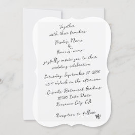 Convite Casamento com Tipografia Escrita Manuscrita de Man