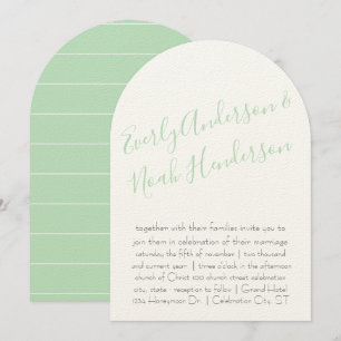 Convite Casamento com Tipografia Minimalista Neo Mint