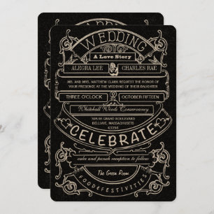 Convite Casamento com Tipografia Moderna do Chalkboard Vin