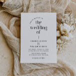 Convite Casamento com Tipografia Retro Simples<br><div class="desc">Convites Simples Modernos para Casamento Negro e Branco</div>