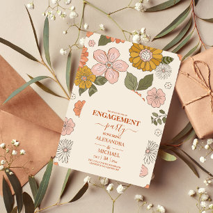 Convite Casamento com Tons Mogados Pensados do Retro Groov