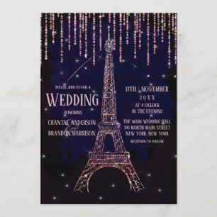 Convite Casamento com Torre Eiffel de Paris