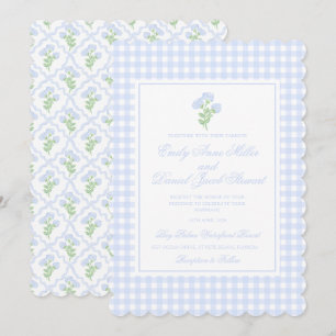 Convite Casamento com Treliça de Aquarela de Hortênsia Esm