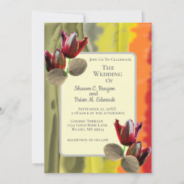Convite Casamento com Tulip Greenery, Jardim Floral de Ver