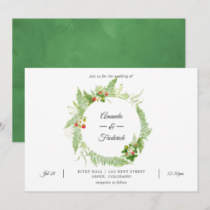 Convite Casamento com Vegetação Selvagem