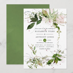 Convite Casamento com Verde Água