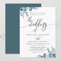 Casamento com Verde de Eucalipto Azul Empoeirado