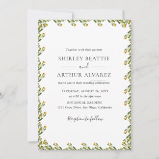 Convite Casamento com Verde de Eucalipto Elegante