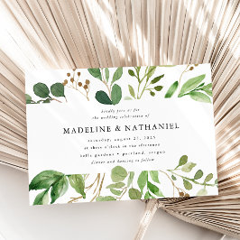 Convite Casamento com Verde em Aquarela