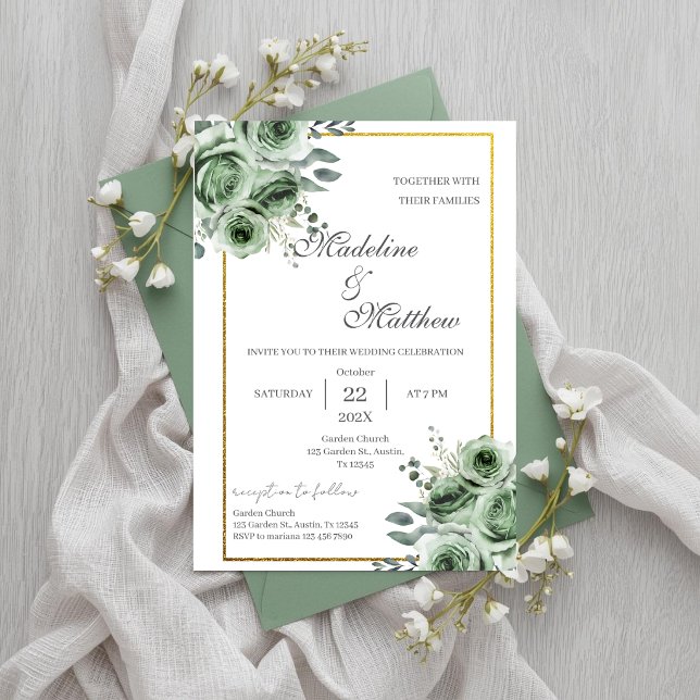 Convite Casamento com verdejante (Criador carregado)