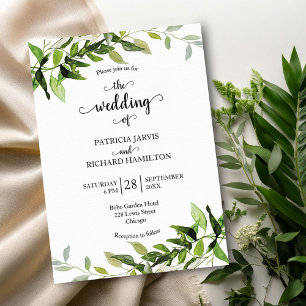 Convite Casamento com Verdejante Eucalipto