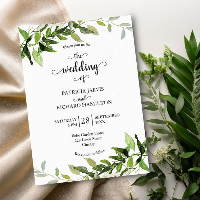 Convite Casamento com Verdejante Eucalipto (Criador carregado)