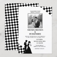 Casamento com Verificadores Negros de Silhueta Pre