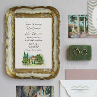 Casamento com Villa Watercolor Italiano