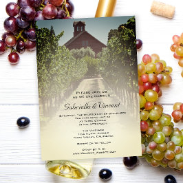 Convite Casamento com Vineyard e Red Barn Rustic