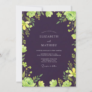 Convite Casamento com Vinha Chartreuse Ameixa