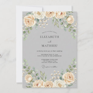Convite Casamento com Vinha de Ardósia Champanhe