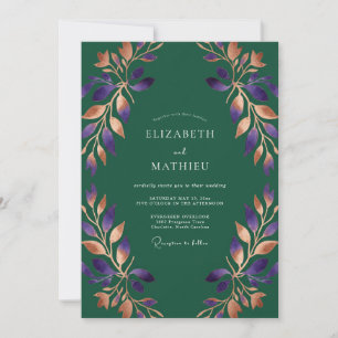 Convite Casamento com Vinha de Cobre Ametista