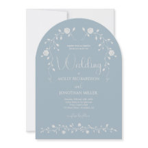 Casamento com Vinha de Rosa Azul Empoeirada Vintag