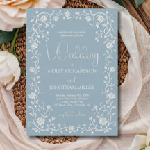 Casamento com Vinha de Rosa Azul Vintage
