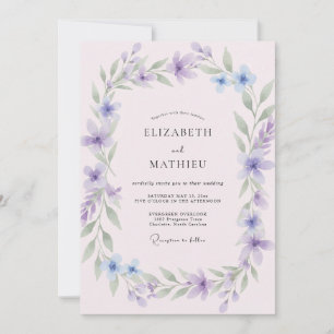 Convite Casamento com Vinha Lilás e Periwinkle
