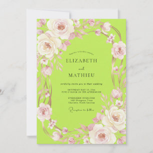 Convite Casamento com Vinha Rosa Chartreuse