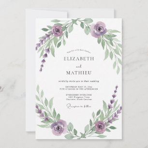 Convite Casamento com Vinha Violeta de Ámbar