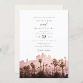 Convite Casamento com Watercolor LA Los Angeles California