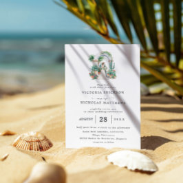 Convite Casamento com Watercolor Sayulita Mexico