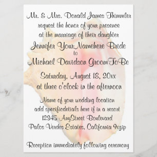 Convite Casamento Conch Seashell